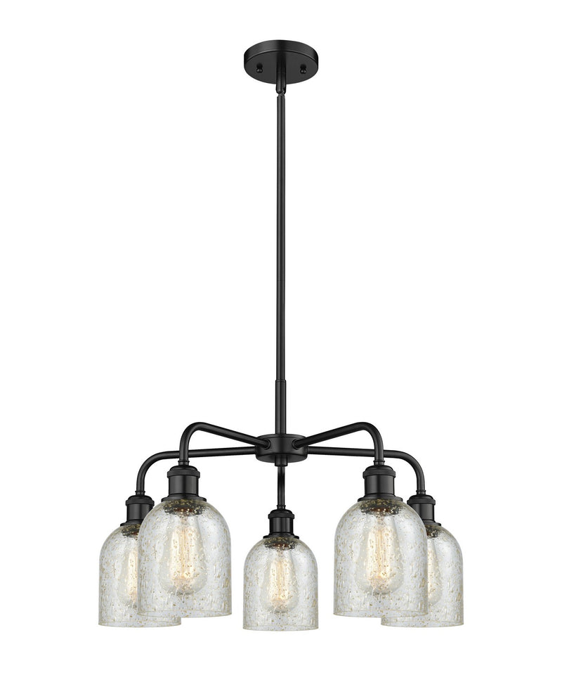 Innovations 516-5CR-BK-G259 Five Light Chandelier, Matte Black