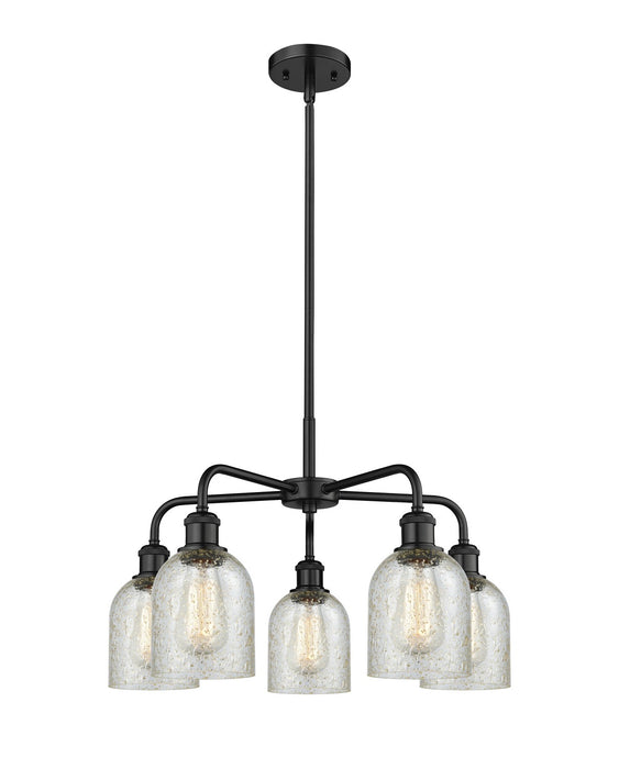 Innovations 516-5CR-BK-G259 Five Light Chandelier, Matte Black