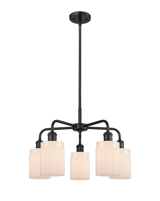 Innovations 516-5CR-BK-G341 Five Light Chandelier, Matte Black