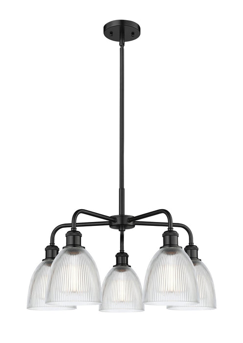 Innovations 516-5CR-BK-G382 Five Light Chandelier, Matte Black
