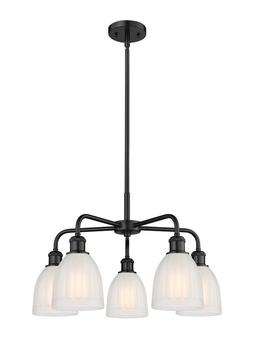Innovations 516-5CR-BK-G441 Five Light Chandelier, Matte Black