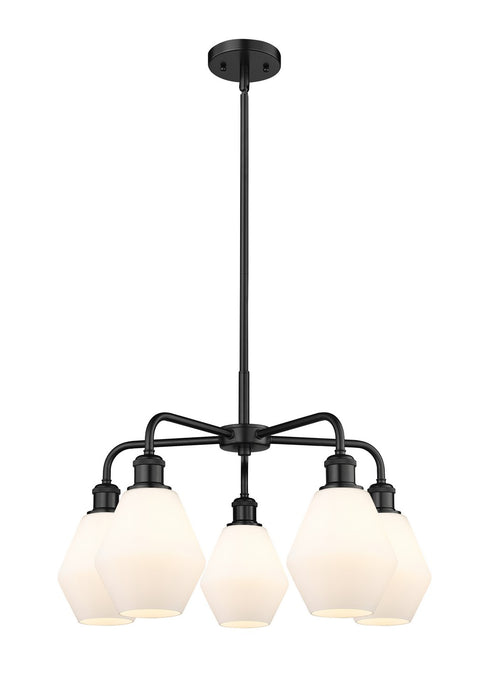 Innovations 516-5CR-BK-G651-6 Five Light Chandelier, Matte Black