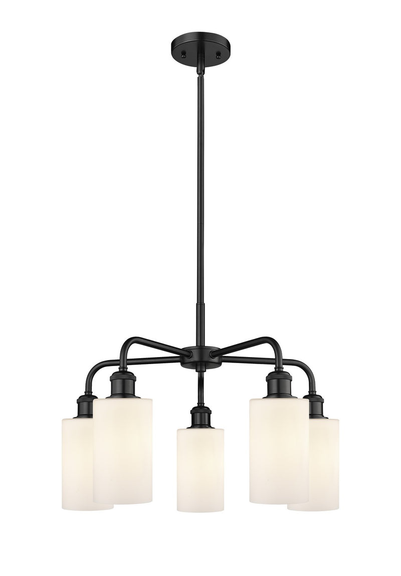 Innovations 516-5CR-BK-G801 Five Light Chandelier, Matte Black