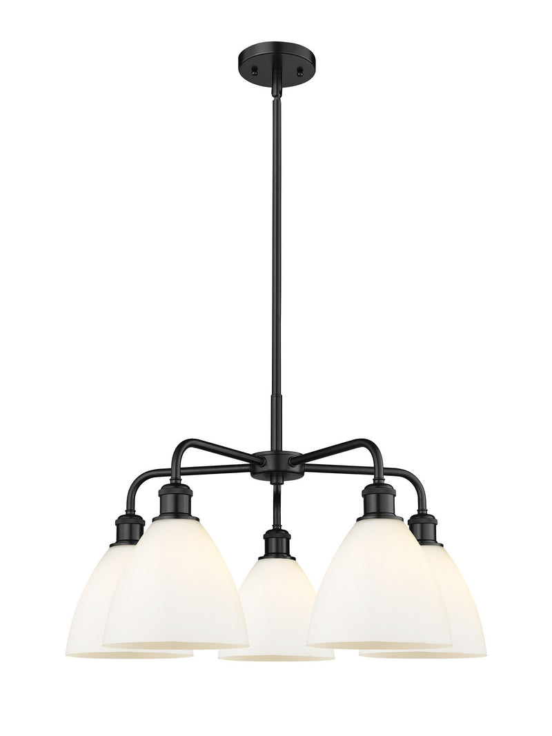Innovations 516-5CR-BK-GBD-751 Five Light Chandelier, Matte Black