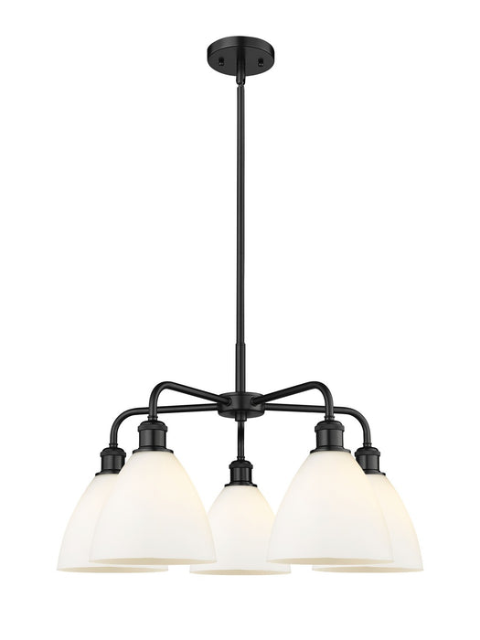 Innovations 516-5CR-BK-GBD-751 Five Light Chandelier, Matte Black