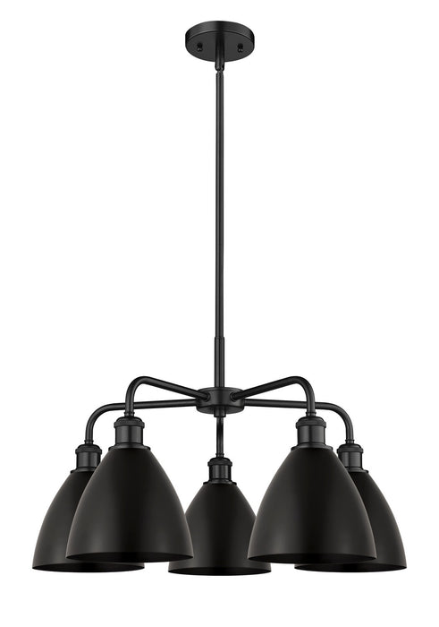 Innovations 516-5CR-BK-MBD-75-BK Five Light Chandelier, Matte Black