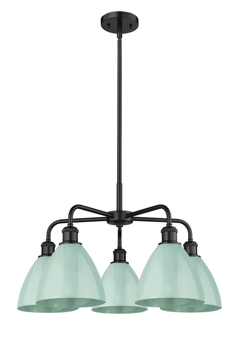 Innovations 516-5CR-BK-MBD-75-SF Five Light Chandelier, Matte Black