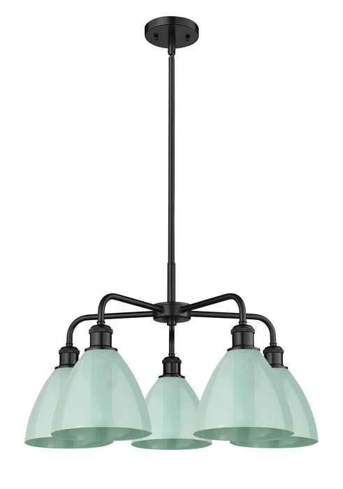 Innovations 516-5CR-BK-MBD-75-SF Five Light Chandelier, Matte Black