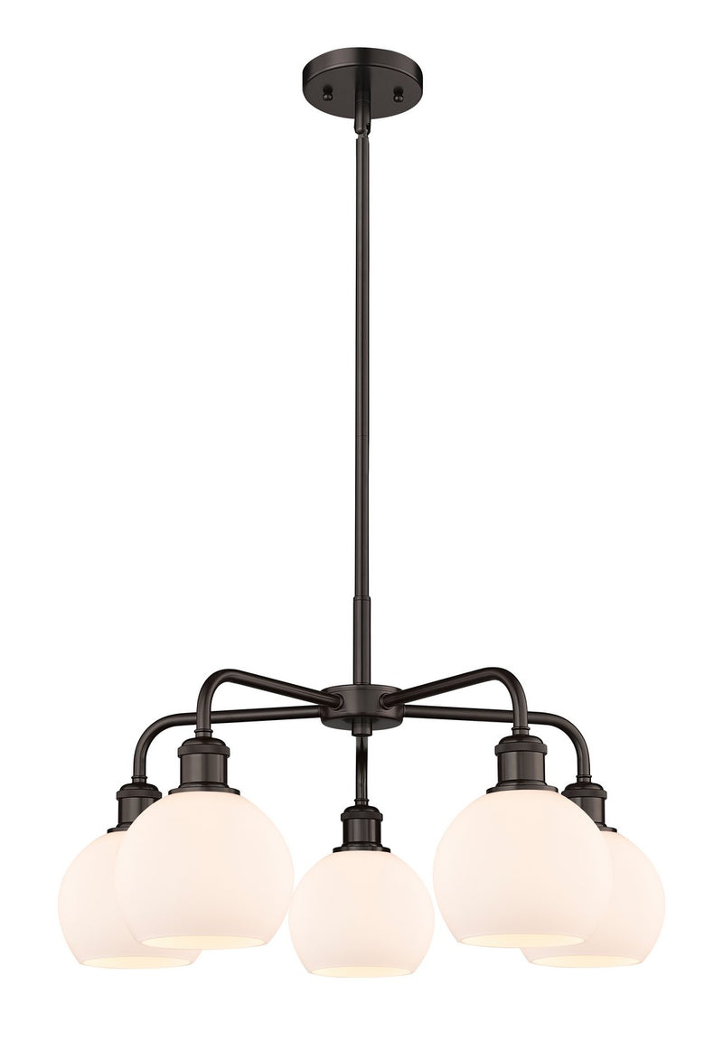 Innovations 516-5CR-OB-G121-6 Five Light Chandelier, Oil Rubbed Bronze