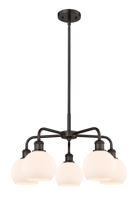 Innovations 516-5CR-OB-G121-6 Five Light Chandelier, Oil Rubbed Bronze