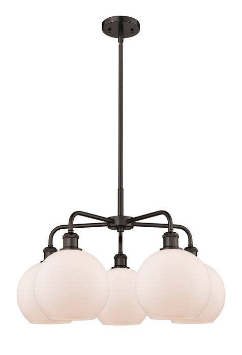 Innovations 516-5CR-OB-G121-8 Five Light Chandelier, Oil Rubbed Bronze