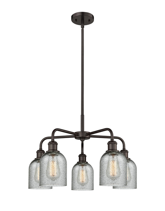 Innovations 516-5CR-OB-G257 Five Light Chandelier, Oil Rubbed Bronze