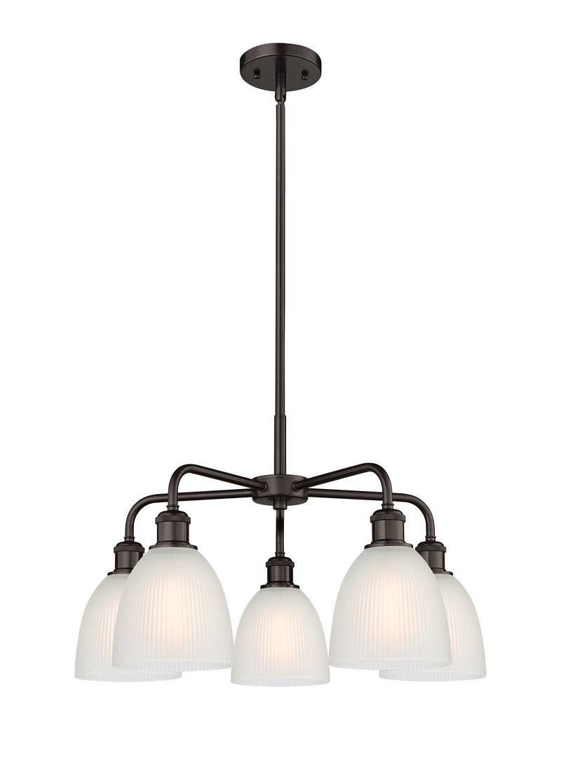 Innovations 516-5CR-OB-G381 Five Light Chandelier, Oil Rubbed Bronze