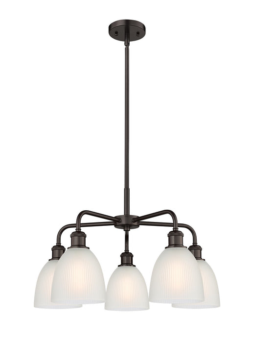 Innovations 516-5CR-OB-G381 Five Light Chandelier, Oil Rubbed Bronze