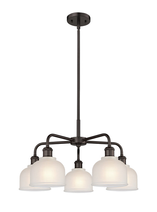 Innovations 516-5CR-OB-G411 Five Light Chandelier, Oil Rubbed Bronze