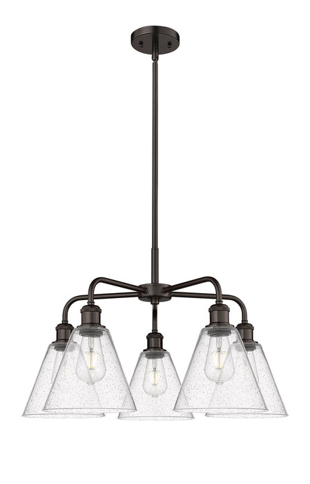Innovations 516-5CR-OB-GBC-84 Five Light Chandelier, Oil Rubbed Bronze