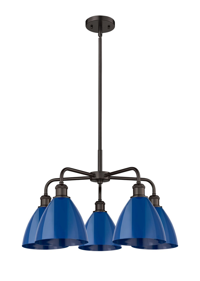 Innovations 516-5CR-OB-MBD-75-BL Five Light Chandelier, Oil Rubbed Bronze