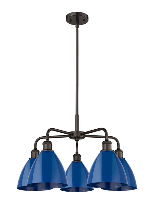 Innovations 516-5CR-OB-MBD-75-BL Five Light Chandelier, Oil Rubbed Bronze