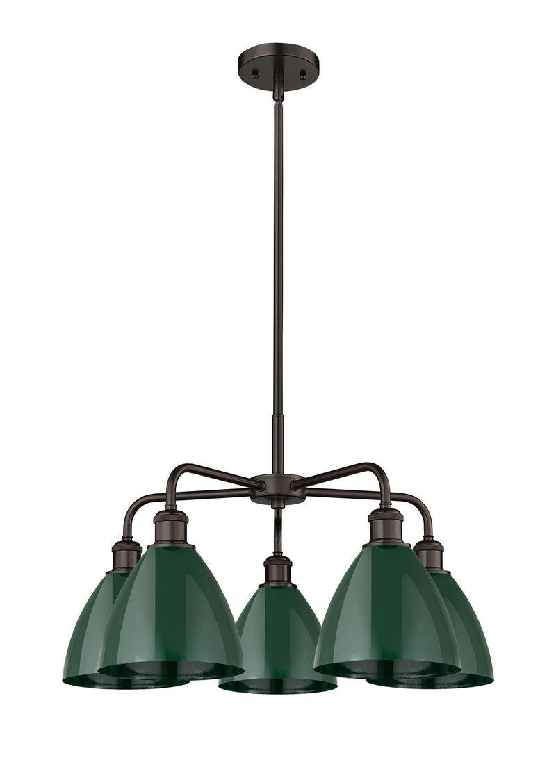 Innovations 516-5CR-OB-MBD-75-GR Five Light Chandelier, Oil Rubbed Bronze