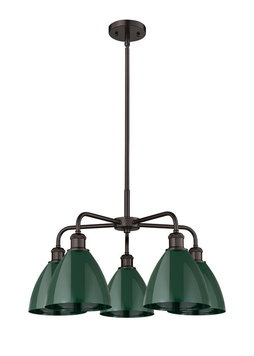 Innovations 516-5CR-OB-MBD-75-GR Five Light Chandelier, Oil Rubbed Bronze