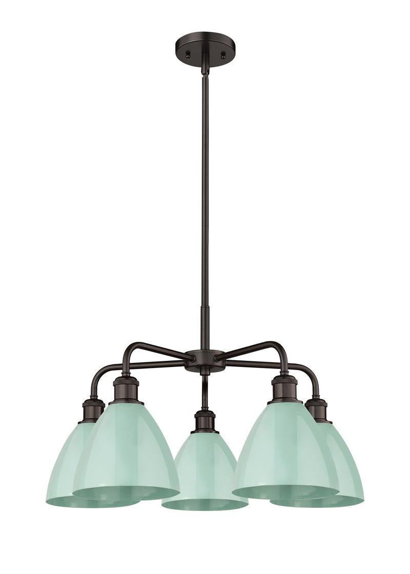 Innovations 516-5CR-OB-MBD-75-SF Five Light Chandelier, Oil Rubbed Bronze