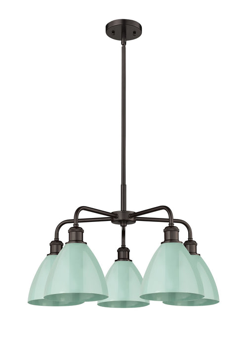 Innovations 516-5CR-OB-MBD-75-SF Five Light Chandelier, Oil Rubbed Bronze