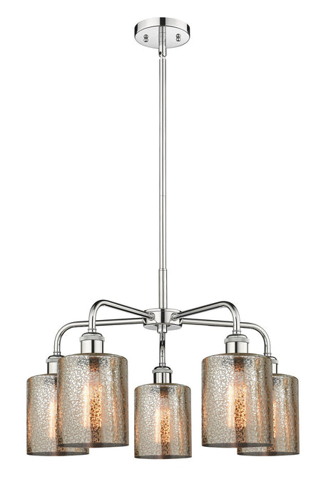 Innovations 516-5CR-PC-G116 Five Light Chandelier, Polished Chrome