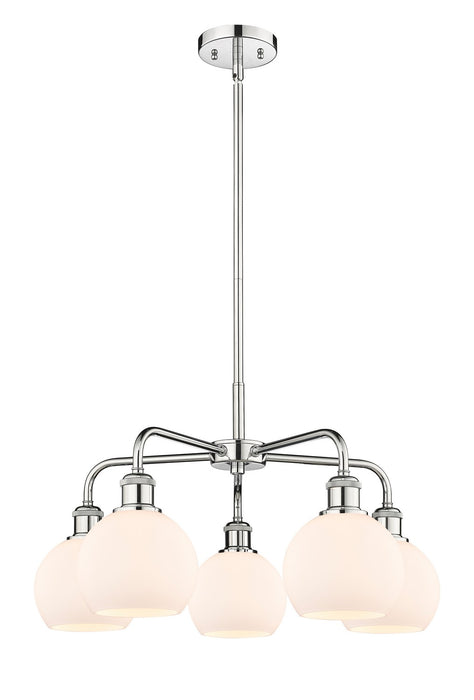 Innovations 516-5CR-PC-G121-6 Five Light Chandelier, Polished Chrome