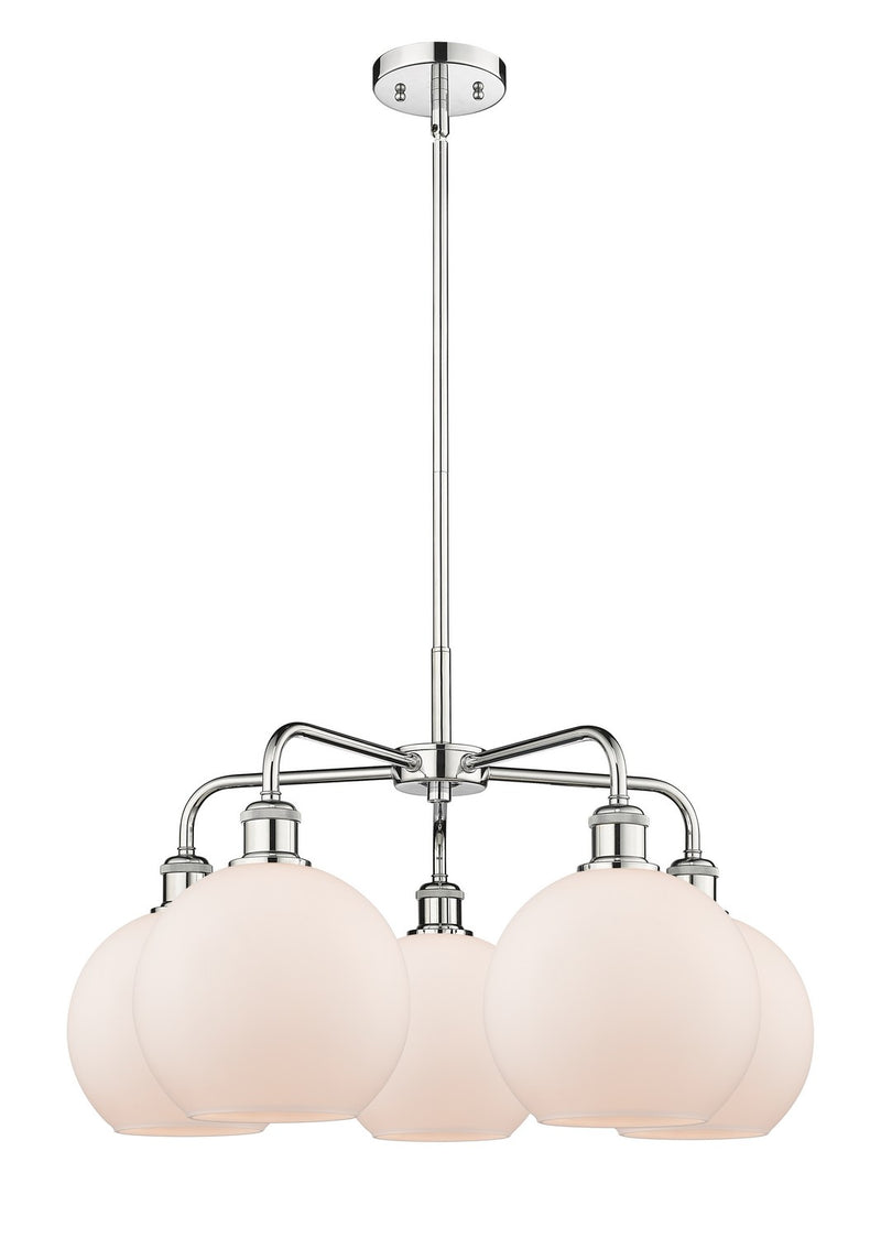 Innovations 516-5CR-PC-G121-8 Five Light Chandelier, Polished Chrome