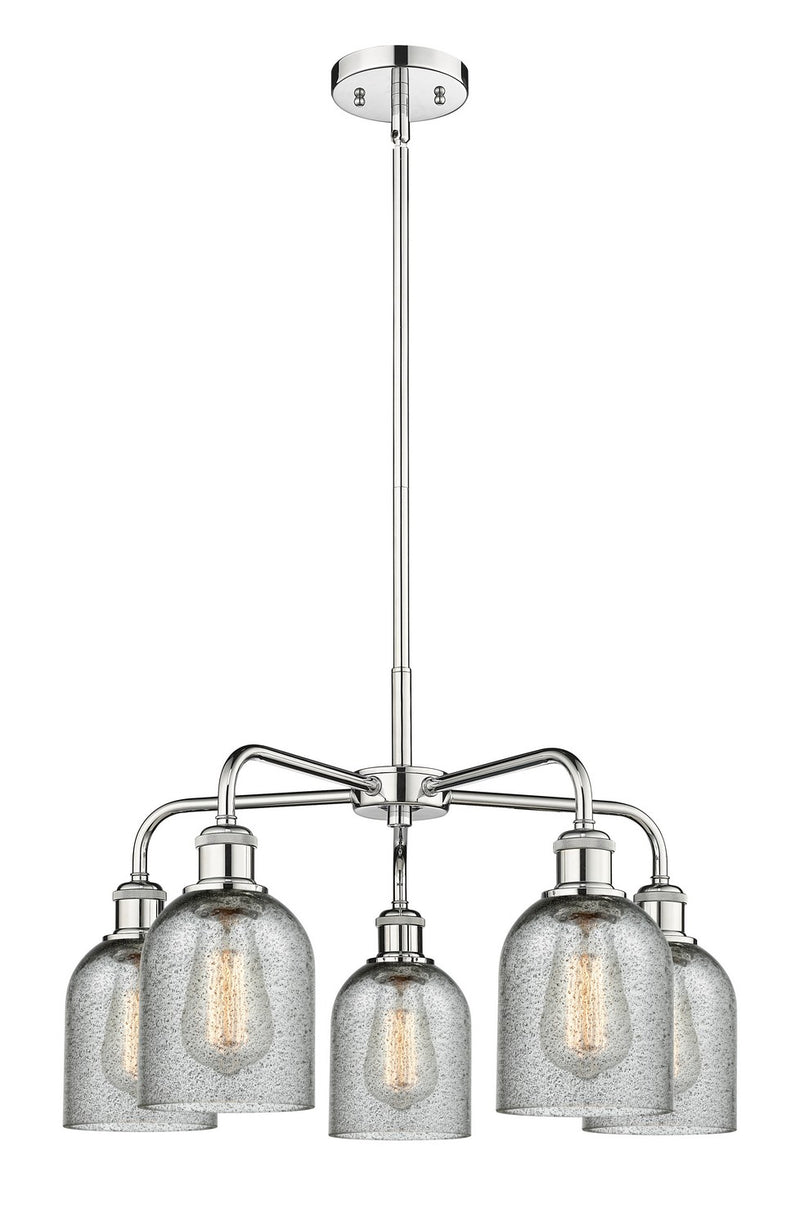 Innovations 516-5CR-PC-G257 Five Light Chandelier, Polished Chrome
