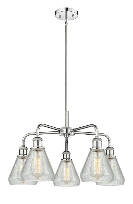 Innovations 516-5CR-PC-G275 Five Light Chandelier, Polished Chrome