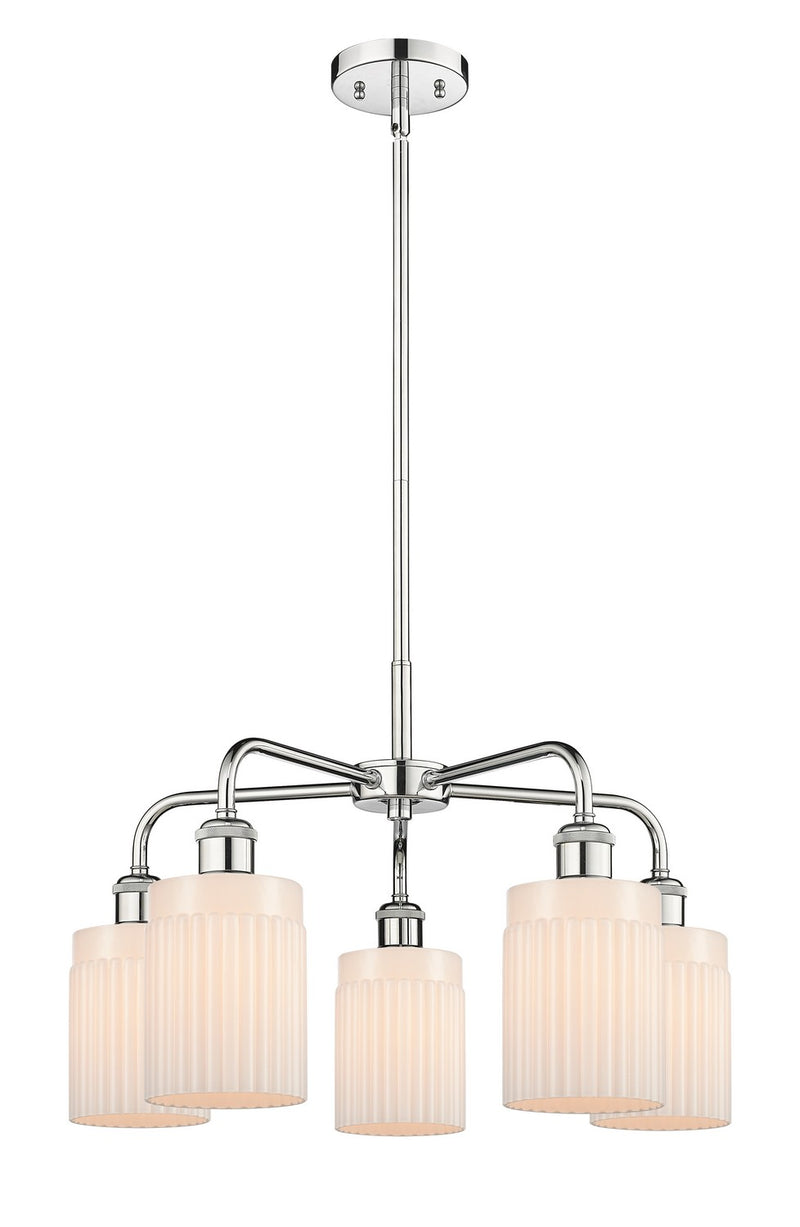 Innovations 516-5CR-PC-G341 Five Light Chandelier, Polished Chrome