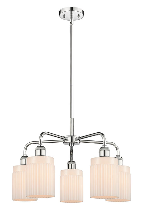 Innovations 516-5CR-PC-G341 Five Light Chandelier, Polished Chrome