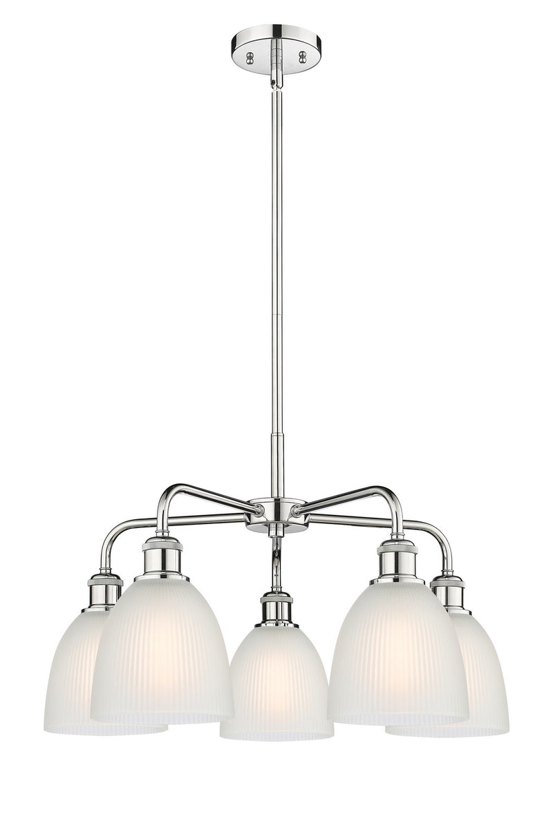 Innovations 516-5CR-PC-G381 Five Light Chandelier, Polished Chrome
