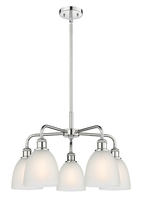Innovations 516-5CR-PC-G381 Five Light Chandelier, Polished Chrome