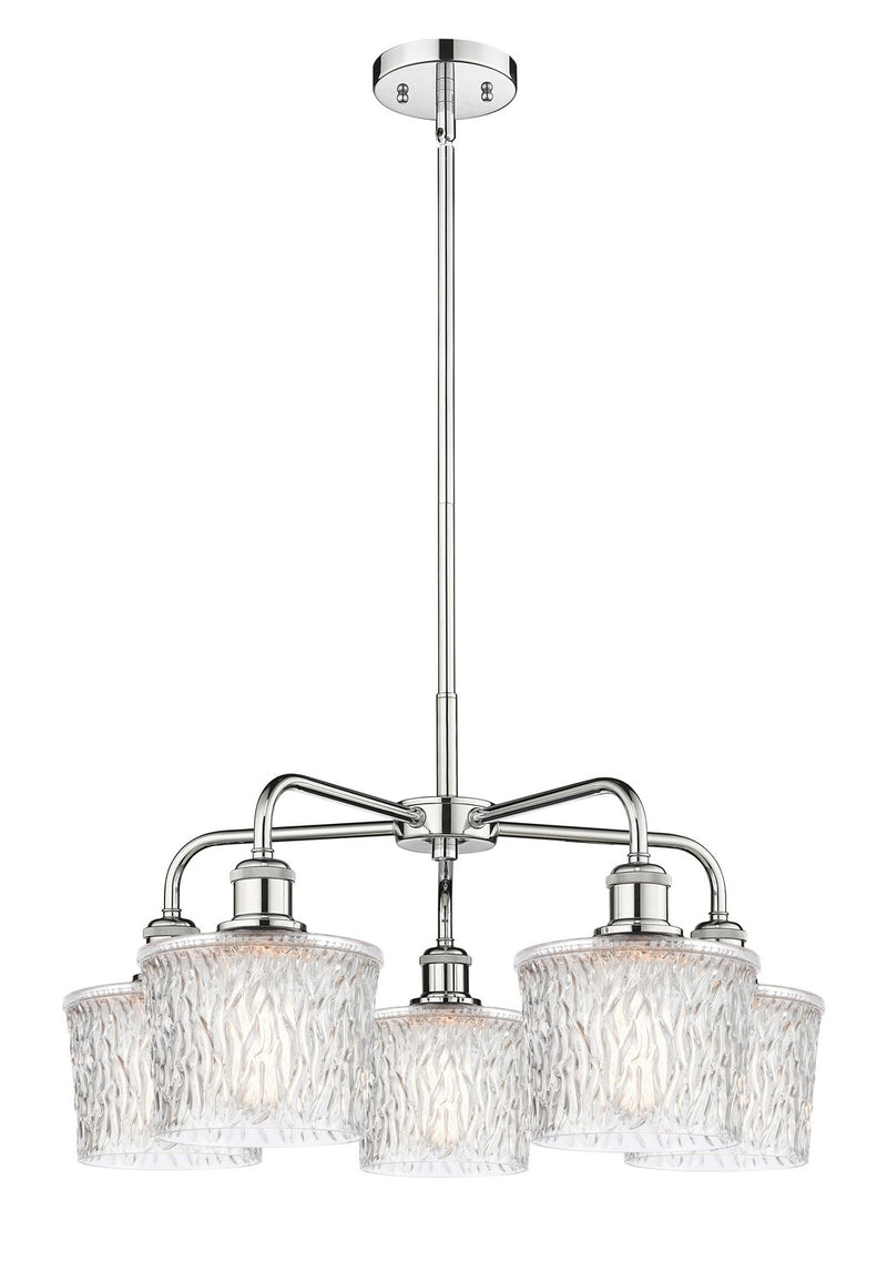 Innovations 516-5CR-PC-G402 Five Light Chandelier, Polished Chrome