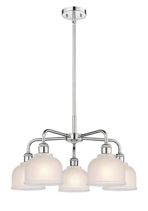 Innovations 516-5CR-PC-G411 Five Light Chandelier, Polished Chrome