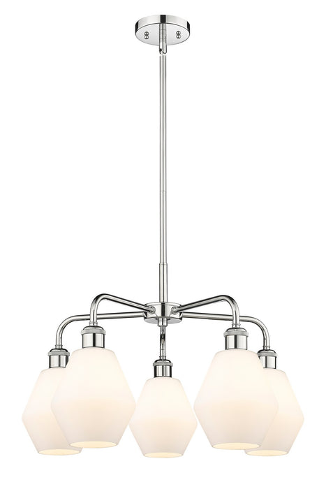 Innovations 516-5CR-PC-G651-6 Five Light Chandelier, Polished Chrome