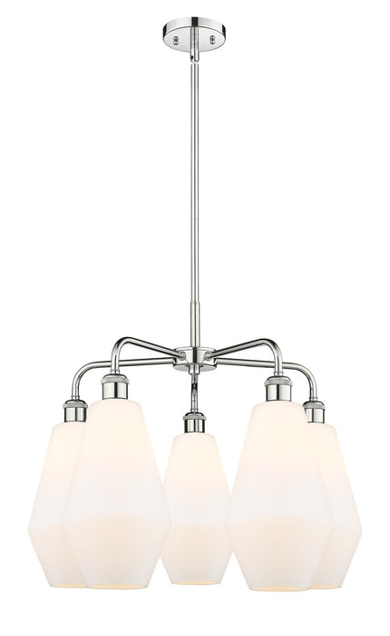 Innovations 516-5CR-PC-G651-7 Five Light Chandelier, Polished Chrome