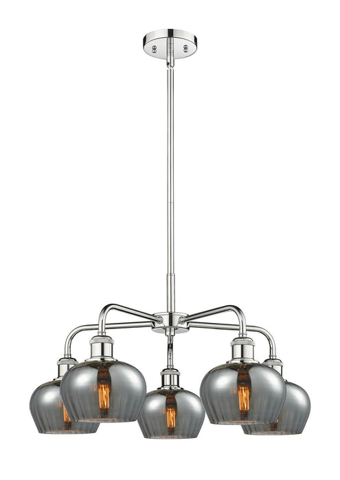 Innovations 516-5CR-PC-G93 Five Light Chandelier, Polished Chrome