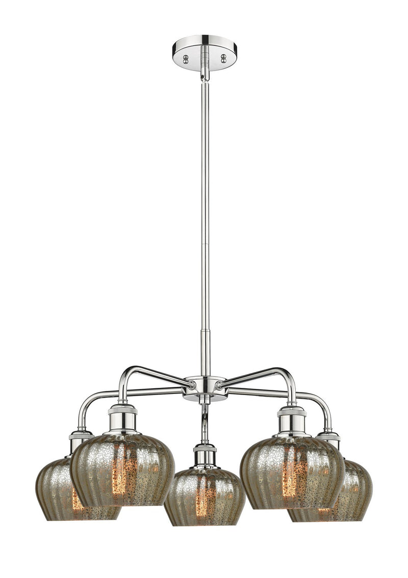 Innovations 516-5CR-PC-G96 Five Light Chandelier, Polished Chrome