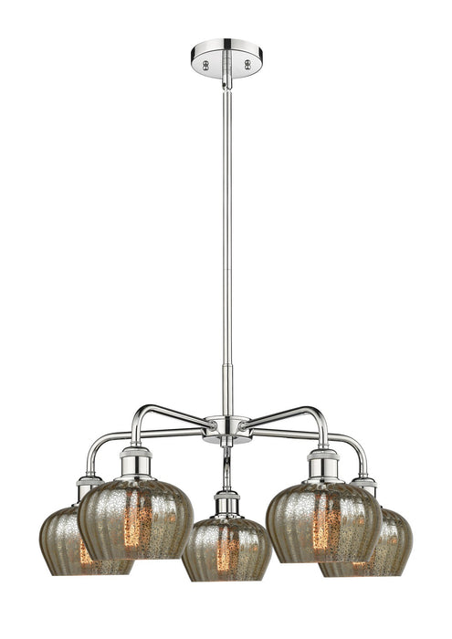 Innovations 516-5CR-PC-G96 Five Light Chandelier, Polished Chrome