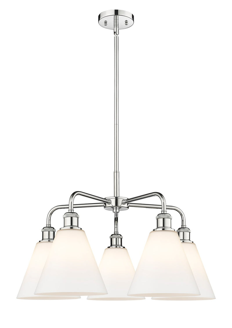 Innovations 516-5CR-PC-GBC-81 Five Light Chandelier, Polished Chrome