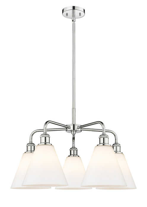 Innovations 516-5CR-PC-GBC-81 Five Light Chandelier, Polished Chrome