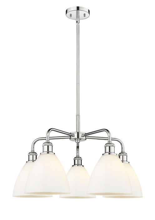Innovations 516-5CR-PC-GBD-751 Five Light Chandelier, Polished Chrome