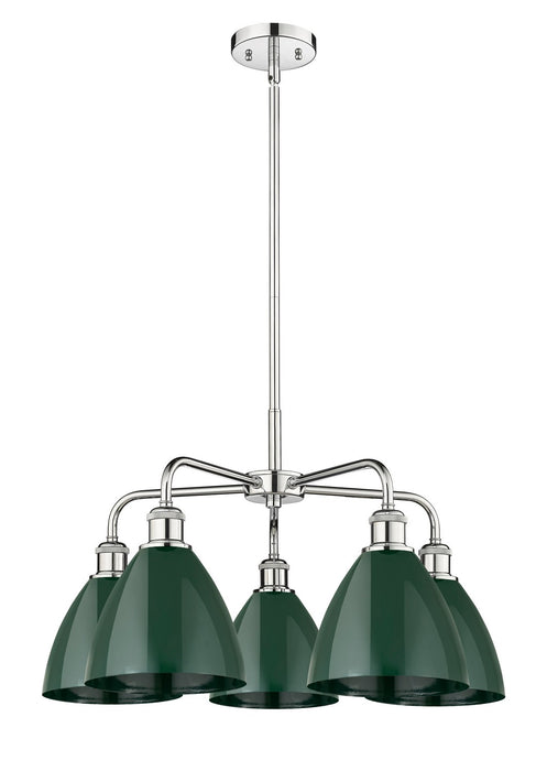 Innovations 516-5CR-PC-MBD-75-GR Five Light Chandelier, Polished Chrome