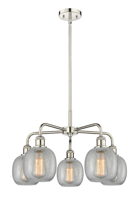 Innovations 516-5CR-PN-G105 Five Light Chandelier, Polished Nickel
