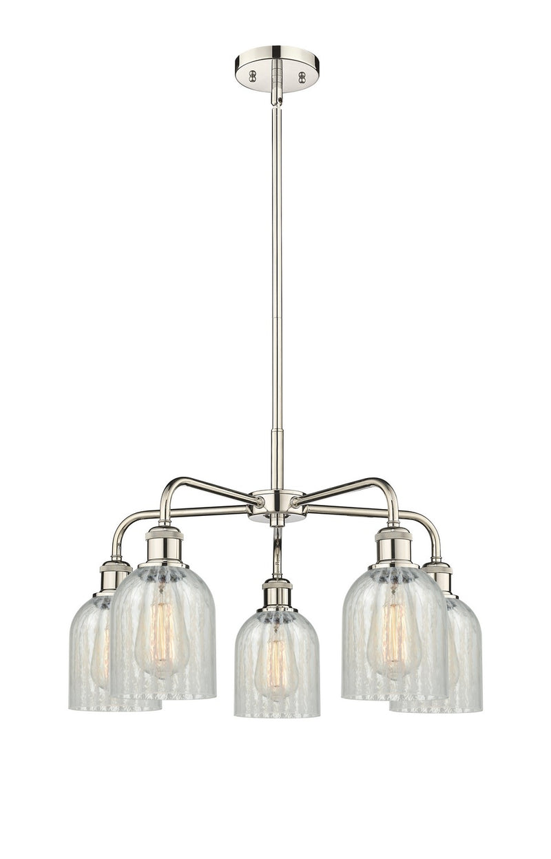 Innovations 516-5CR-PN-G2511 Five Light Chandelier, Polished Nickel