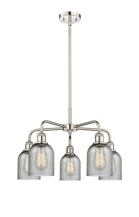 Innovations 516-5CR-PN-G257 Five Light Chandelier, Polished Nickel