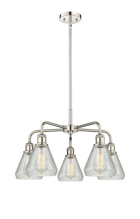 Innovations 516-5CR-PN-G275 Five Light Chandelier, Polished Nickel